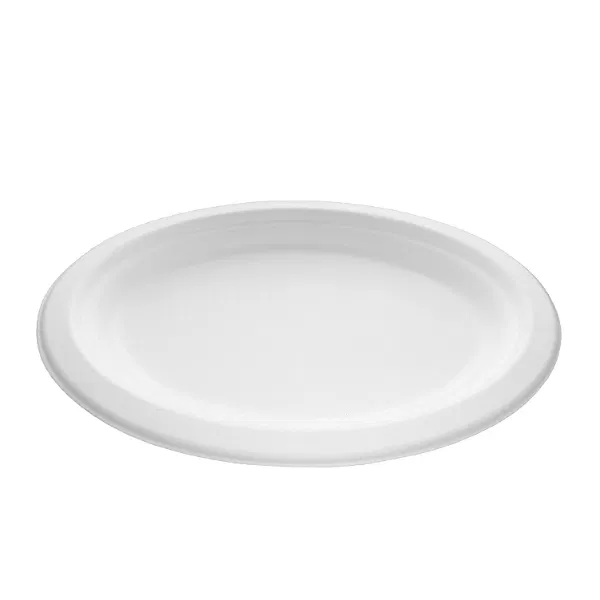 10.5inch x 8 inch Bagasse Oval Plate