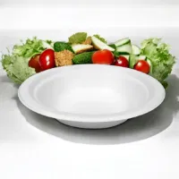 12oz White Bagasse Bowl (11 x 11) Compostable 1