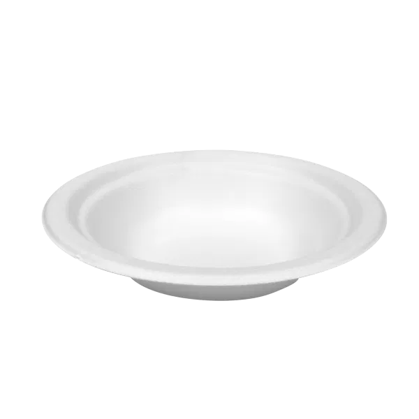 12oz White Bagasse Bowl (11 x 11) Compostable