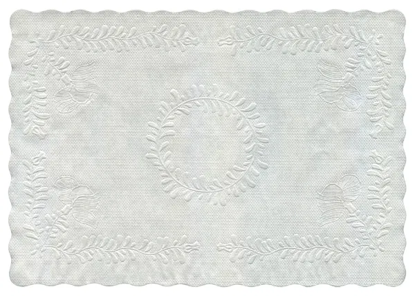 14 x 10 Tray Paper White Embossed 40g