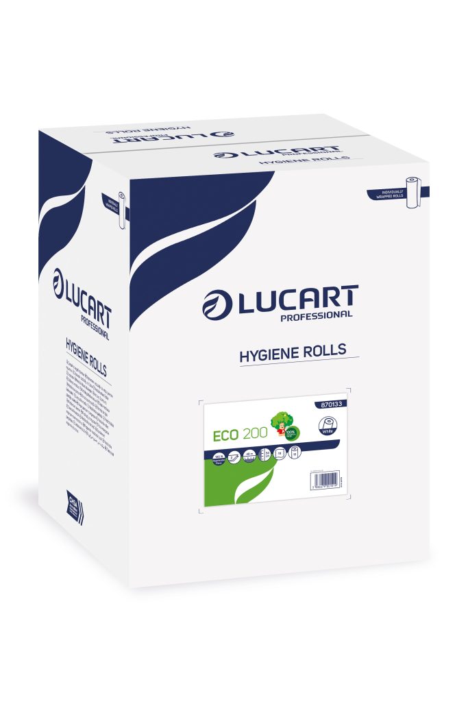 20 Lucart Hygiene Couch Roll 2 Ply White