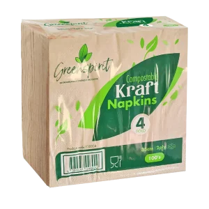 40CM 2Ply 8 Fold Compostable Kraft Napkins