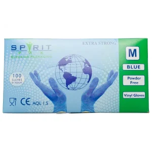 Blue Vinyl Gloves Powder Free MEDIUM