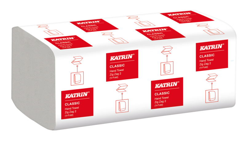 Katrin Classic Zig Zag Hand Towel White 2 Ply ( 4000 sheets) ( Non Stop)