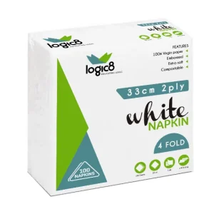 Logic 8 33CM 2 Ply 4 Fold Lunch Napkin