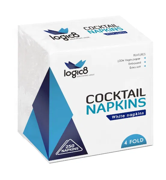 Logic 8 White 2 Ply Cocktail Napkin