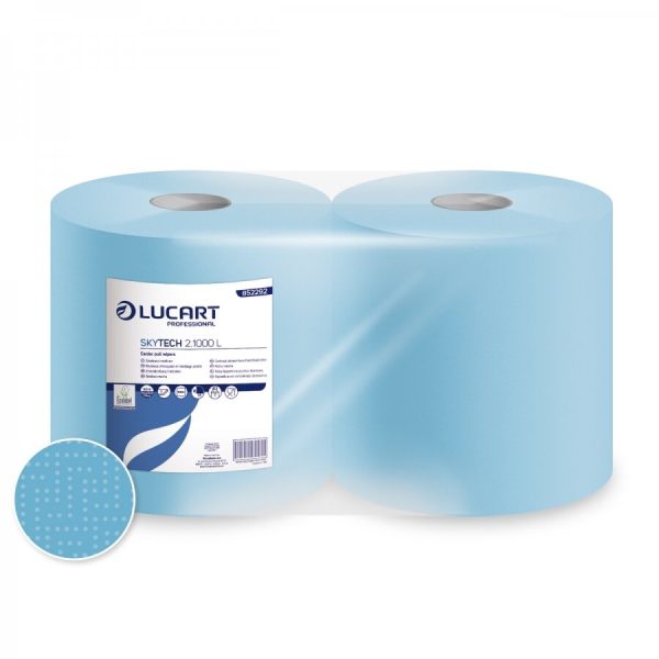 Lucart Skytech Wiper Roll Blue 2 Ply (1000 sheet)