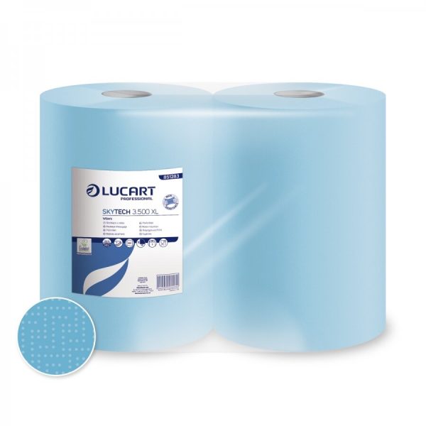 Lucart Skytech XL Wiper Roll Blue 3 Ply (500 sheet)