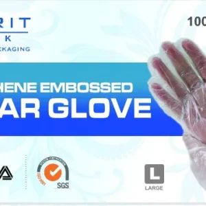 Polythene Embossed Clear Gloves LARGE