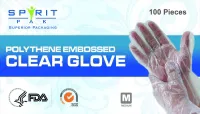 Polythene Embossed Clear Gloves MEDIUM