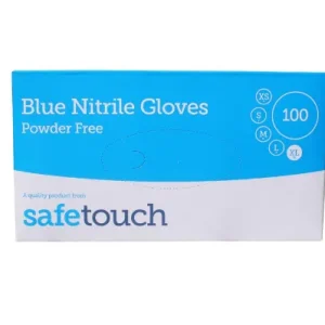 Safetouch Powder Free Blue Nitrile Gloves XL