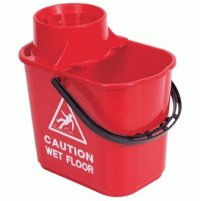 Plastic Wringer Bucket 15L REd