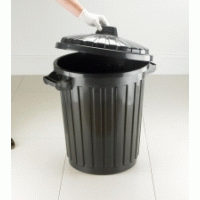 Giant Strong Waste Bin Black 80L